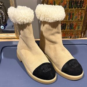 Chanel Shearling Boots